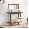 vidaXL Table console Gris 110x40x80 cm Bois massif de pin