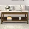 vidaXL Table basse Marron miel 110x55x45 cm Bois massif de pin