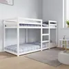 vidaXL Lit superposé Blanc 80x200 cm Bois de pin massif