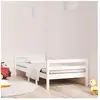 vidaXL Cadre de lit Blanc 90x200 cm Bois de pin massif