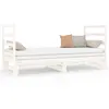 vidaXL Lit coulissant Blanc 2x(90x190) cm Bois de pin massif