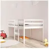 vidaXL Lit haut Blanc 90x200 cm Bois de pin massif