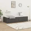 vidaXL Lit de jour Gris 90x200 cm Bois de pin massif