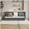 vidaXL Lit de jour Gris 75x190 cm Bois de pin massif