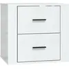 vidaXL Table de chevet murale Blanc brillant 50x36x47 cm