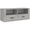 vidaXL Meuble TV Gris béton 100x35x40 cm Bois d'ingénierie