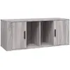 vidaXL Meuble TV Sonoma gris 100x35x40 cm Bois d'ingénierie