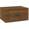 vidaXL Table de chevet murale Chêne marron 50x36x25 cm