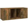 vidaXL Meuble TV Chêne fumé 100x35x40 cm Bois d'ingénierie