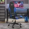 vidaXL Chaise de jeu Noir et bleu Similicuir