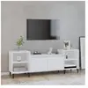 vidaXL Meuble TV Blanc 160x35x55 cm Bois d'ingénierie
