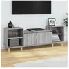 vidaXL Meuble TV Sonoma gris 160x35x55 cm Bois d'ingénierie