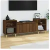 vidaXL Meuble TV Chêne marron 160x35x55 cm Bois d'ingénierie