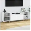 vidaXL Meuble TV Blanc 160x35x55 cm Bois d'ingénierie