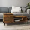 vidaXL Table basse Chêne fumé 100x50x45 cm Bois d'ingénierie