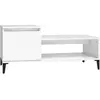 vidaXL Table basse Blanc 100x50x45 cm Bois d'ingénierie
