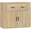 vidaXL Buffet Chêne sonoma 80x33x70 cm Bois d'ingénierie