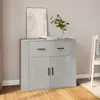 vidaXL Buffet Gris béton 80x33x70 cm Bois d'ingénierie