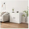 vidaXL Buffet Blanc 80x33x70 cm Bois d'ingénierie