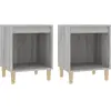 vidaXL Tables de chevet 2 pcs Sonoma gris 40x35x50 cm