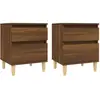 vidaXL Tables de chevet 2 pcs Chêne marron 40x35x50 cm