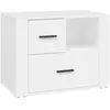 vidaXL Table de chevet Blanc 60x36x45 cm Bois d'ingénierie