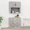 vidaXL Armoire murale Sonoma gris 80x33x80 cm Bois d'ingénierie