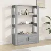 vidaXL Buffet Sonoma gris 80x30x119,5 cm Bois d'ingénierie