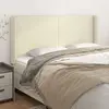 vidaXL Tête de lit avec oreilles Crème 163x16x118/128 cm Similicuir