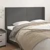 vidaXL Tête de lit avec oreilles Gris 163x16x118/128 cm Similicuir