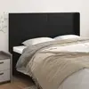 vidaXL Tête de lit avec oreilles Noir 163x16x118/128 cm Similicuir