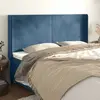 vidaXL Tête de lit avec oreilles Bleu foncé 203x16x118/128 cm Velours