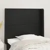 vidaXL Tête de lit avec oreilles Noir 83x16x118/128 cm Similicuir