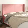 vidaXL Tête de lit avec oreilles Rose 183x16x118/128 cm Velours