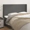 vidaXL Tête de lit avec oreilles Gris 183x16x118/128 cm Similicuir