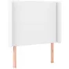 vidaXL Tête de lit avec oreilles Blanc 93x16x118/128 cm Similicuir