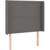 vidaXL Tête de lit avec oreilles Gris 83x16x118/128 cm Similicuir