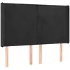 vidaXL Tête de lit avec oreilles Noir 147x16x118/128 cm Velours