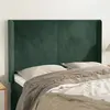 vidaXL Tête de lit avec oreilles Vert foncé 147x16x118/128 cm Velours