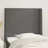 vidaXL Tête de lit avec oreilles Gris 103x16x118/128 cm Similicuir