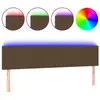 vidaXL Tête de lit à LED Marron Foncé 180x5x78/88 cm Tissu