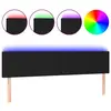 vidaXL Tête de lit à LED Noir 160x5x78/88 cm Tissu