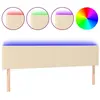 vidaXL Tête de lit à LED Crème 160x5x78/88 cm Tissu