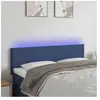 vidaXL Tête de lit à LED Bleu 144x5x78/88 cm Tissu