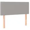 vidaXL Tête de lit à LED Gris clair 100x5x78/88 cm Tissu