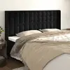 vidaXL Tête de lit avec oreilles Noir 163x16x118/128 cm Velours
