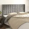 vidaXL Tête de lit avec oreilles Gris clair 183x16x118/128 cm Velours