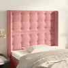vidaXL Tête de lit avec oreilles Rose 103x16x118/128 cm Velours