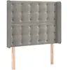 vidaXL Tête de lit avec oreilles Gris clair 103x16x118/128 cm Velours