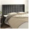 vidaXL Tête de lit avec oreilles Gris foncé 203x16x118/128 cm Velours